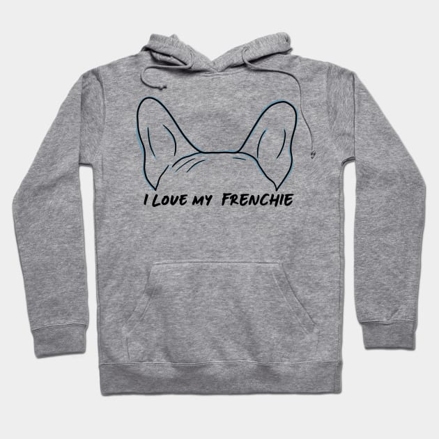 French Bulldog Terrier Love Hoodie by rmcbuckeye